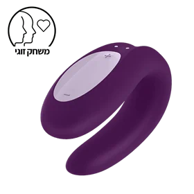 ויברטור זוגי דאבל ג׳וי סגול – Satisfyer